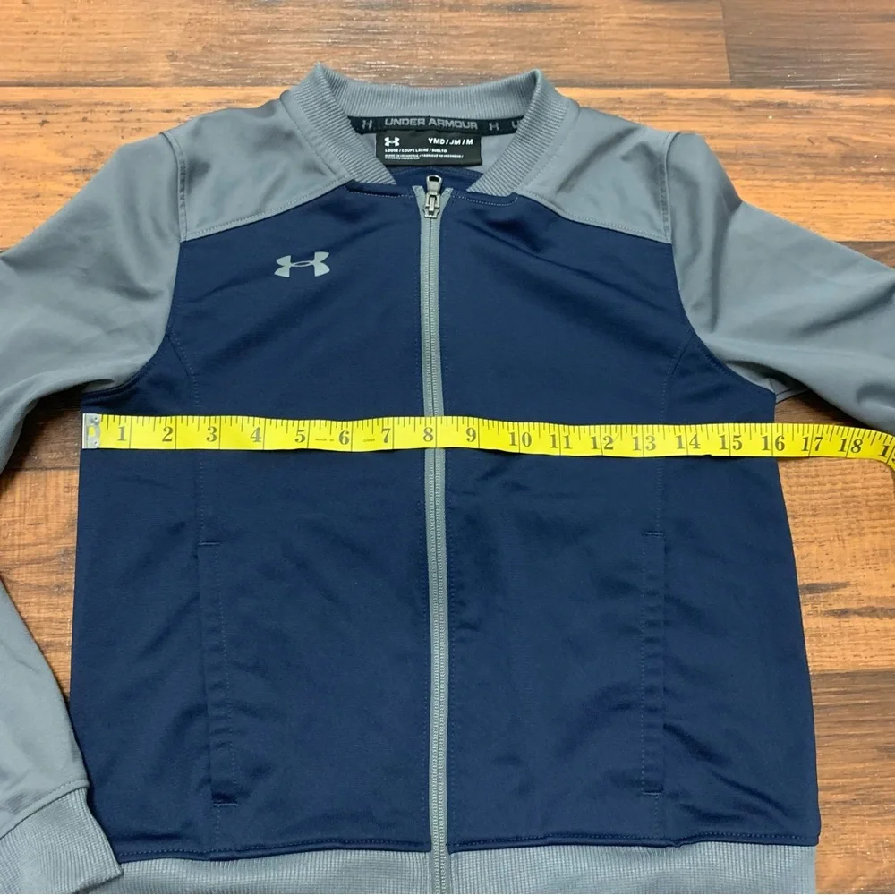 Under Armour Boys Challenger II Track Jacket Size M, Blue, Gray Sports Jacket